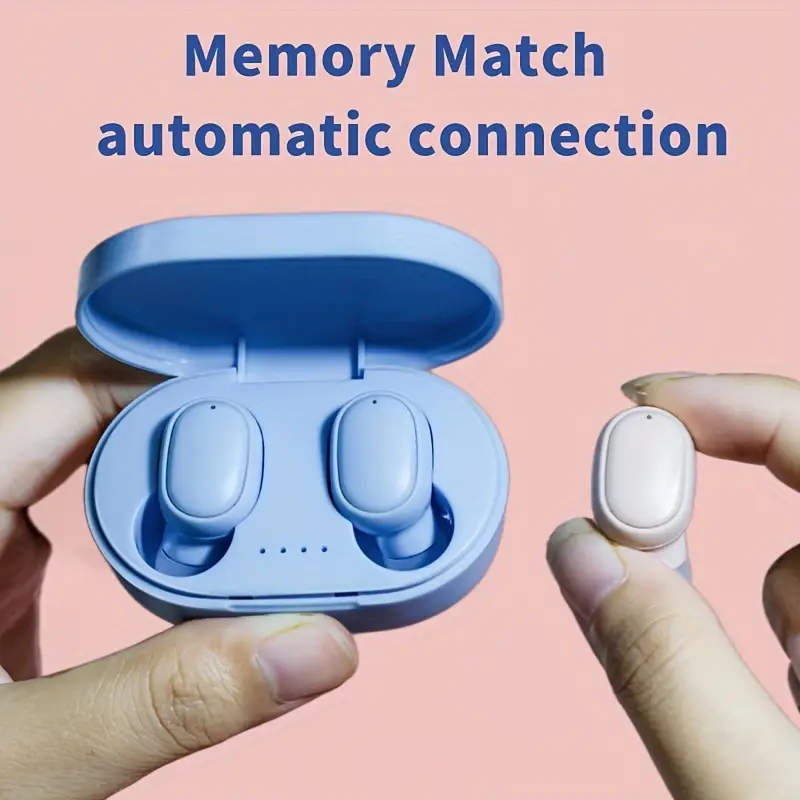 Giceck TWS Wireless Earbuds - Compact In-Ear Mini Headphones with Charging Case, Pink & Blue, Portable Design, Ideal for Sports & Gifts, USB-C, 150mAh Battery, Isolation Mode, Lightweight Plastic Design - Image 6